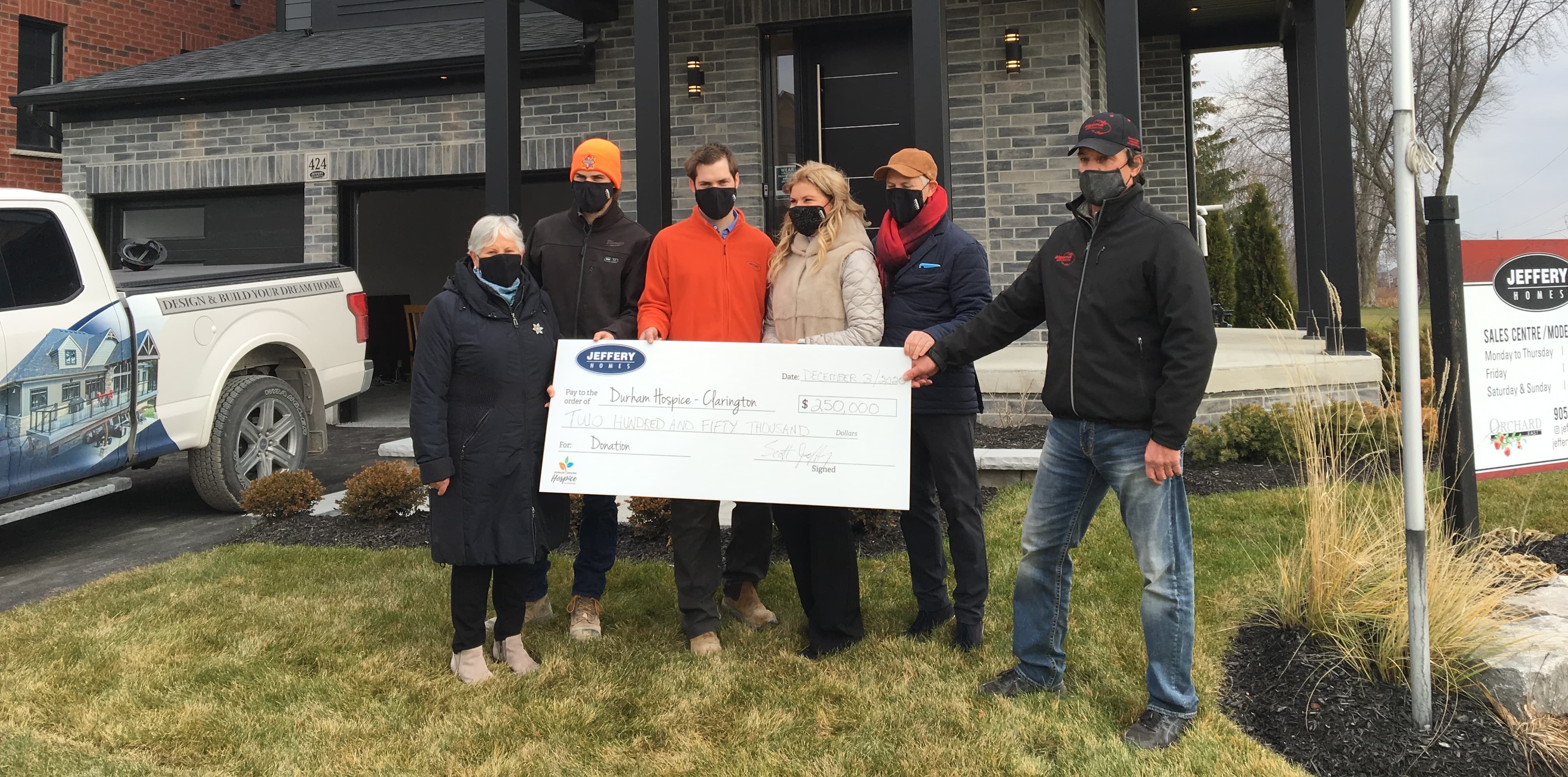 A $250,000 gift presentation to Durham Hospice Clarington